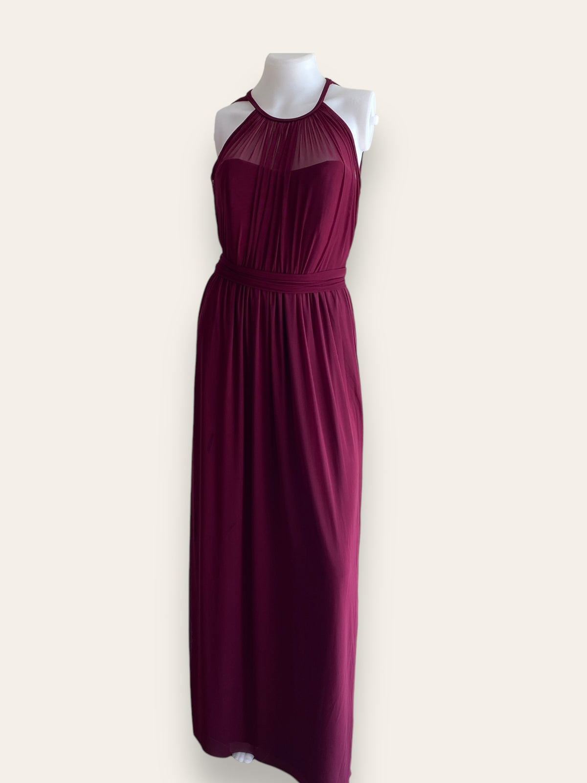 Hoiden burgundy sleeveless mesh dress S
