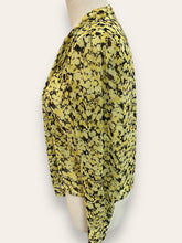 ZARA Yellow and Black Floral Blouse XS