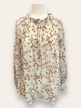 ZARA Cream floral Blouse XS