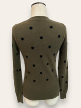 Country Road Khaki green with black polka dots knit XXS