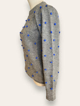 Poetry Grey w blue polka dot knit S