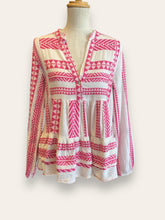 XUNA White and Pink layered Blouse M