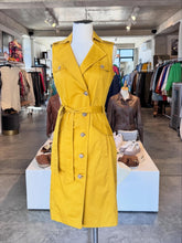 Karen Millen mustard s/less trench-style dress w belt 10