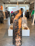 Roberto Cavalli One-Shoulder Satin Floral Evening Gown size 10 (Not authenticated)