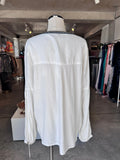 cream white luxa blouse with neckline detail 40