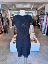 Darling London black sleeveless lace/beaded dress 12