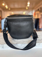 Made In Italy black leather moon bag RRP 1500