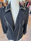 Errol Arendz black structured jacket w stud detail 10 RRP 3,5