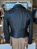 Forever New black biker leather jkt 8 RRP 3500
