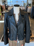 Forever New black biker leather jkt 8 RRP 3500