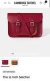 Cambridge Satchel red leather laptop bag RRP $235