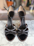 BCBGMAXAZRIA black satin heels 6 RRP 3.5K