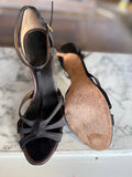 BCBGMAXAZRIA black satin heels 6 RRP 3.5K