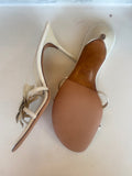 Giuseppe Zanotti cream flower mules size 6 RRP 10K