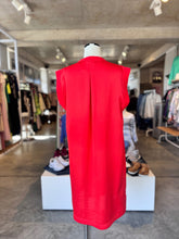 Scotch & Soda red s/less dress w ruched shoulder detail L RRP 2.2K-3K