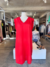 Scotch & Soda red s/less dress w ruched shoulder detail L RRP 2.2K-3K