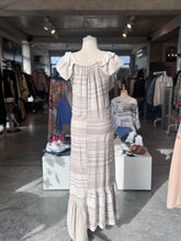 Zara linen mix cream maxi dress S