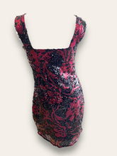 Svetlana black/maroon sequence dress 8