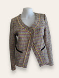 MAJE multi colour tailored jacket  EUR38 RRP $500