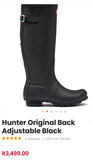 Hunter Boots, black, size 11