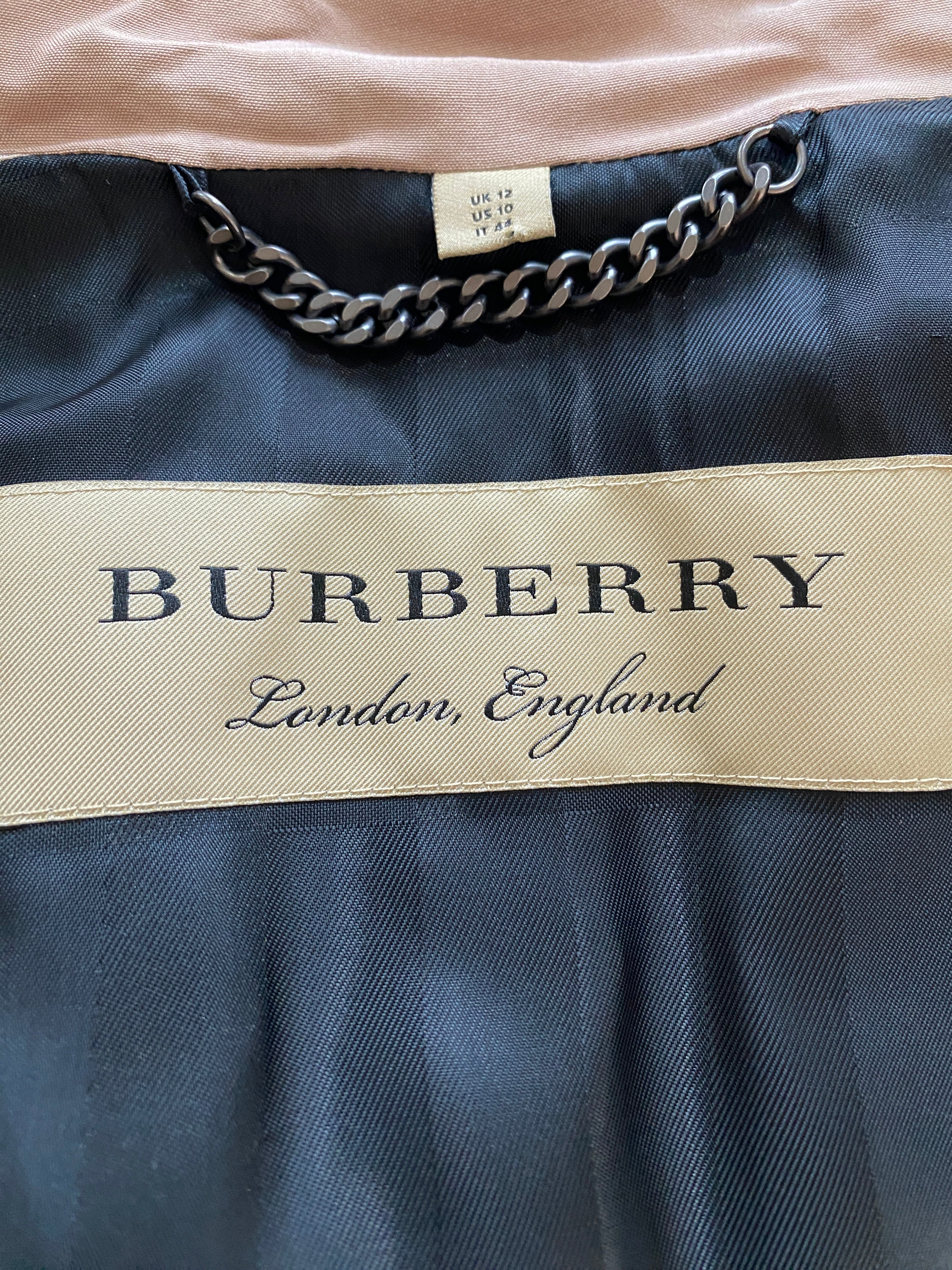 Burberry 100% silk Trench Coat UK12