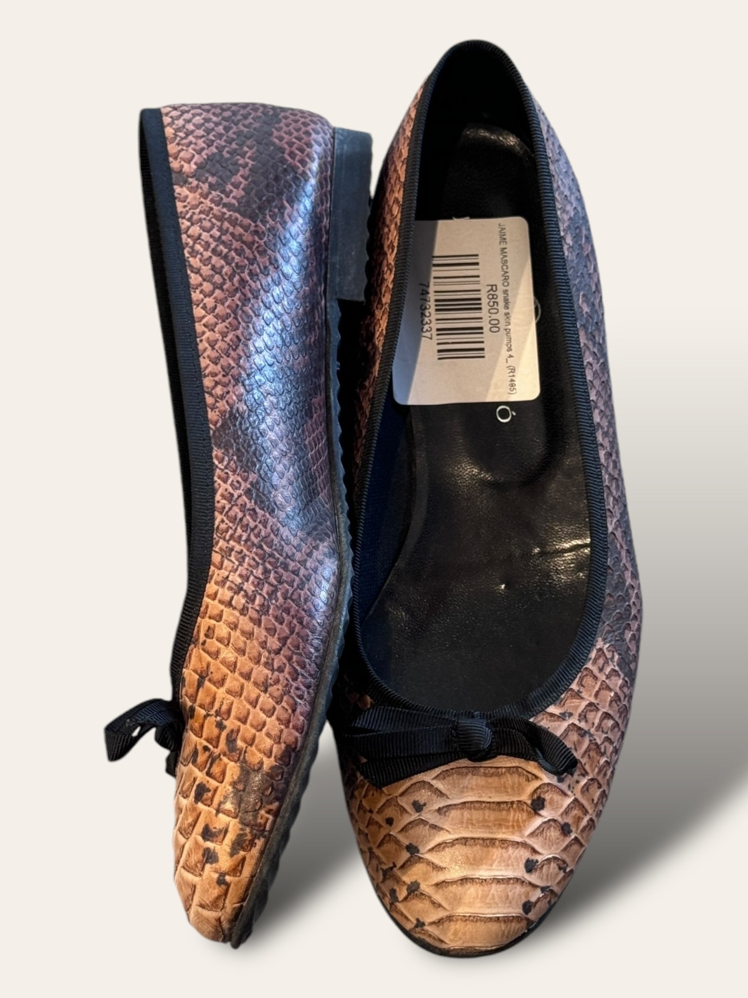 JAIME MASCARO snake skin pumps 4_ (R1495)