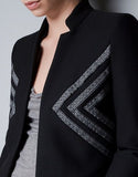 ZARA black w printed detail jacket XS