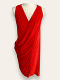 All Saints red silk dress