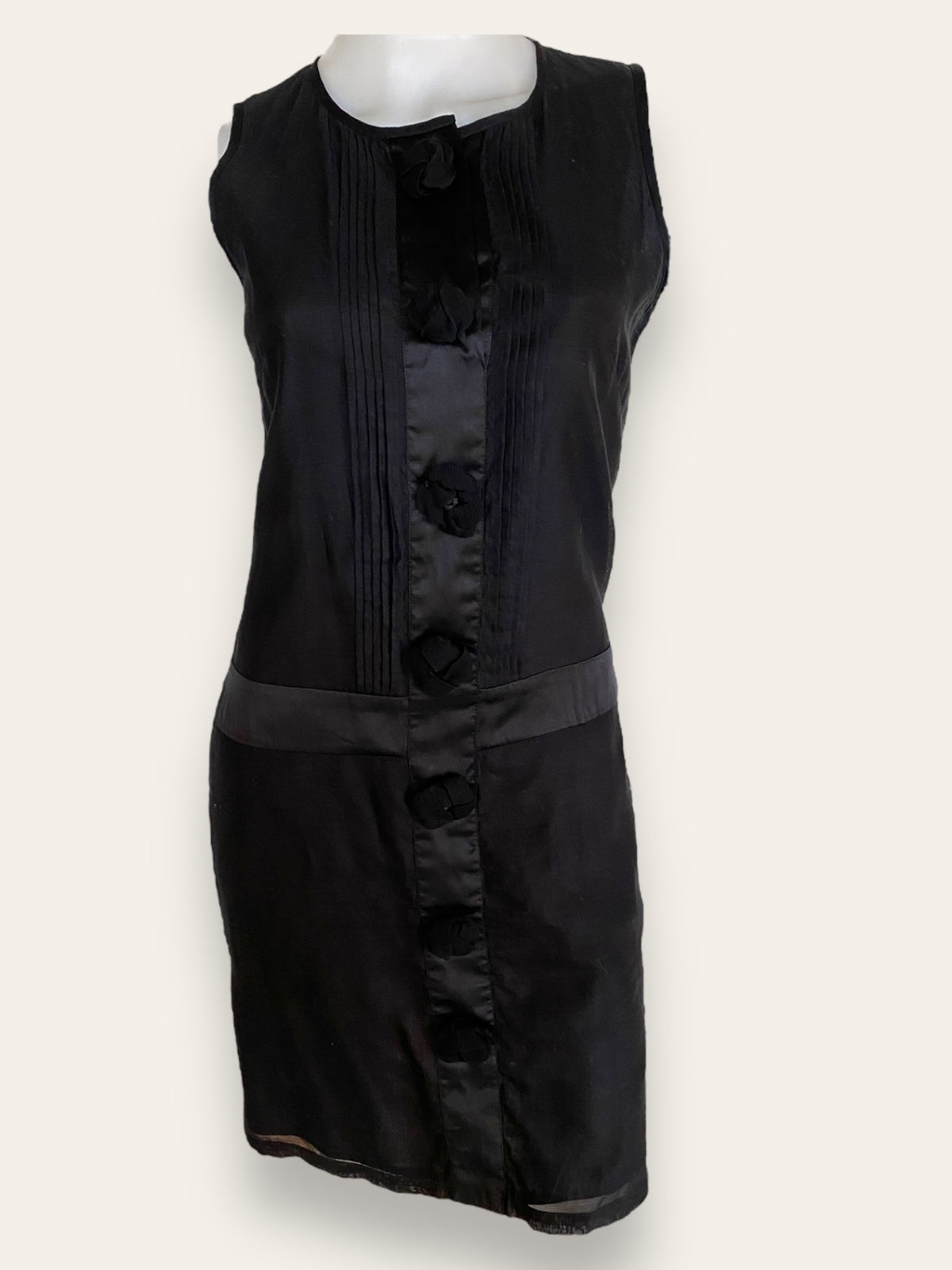 Reiss vintage black silk dress 6