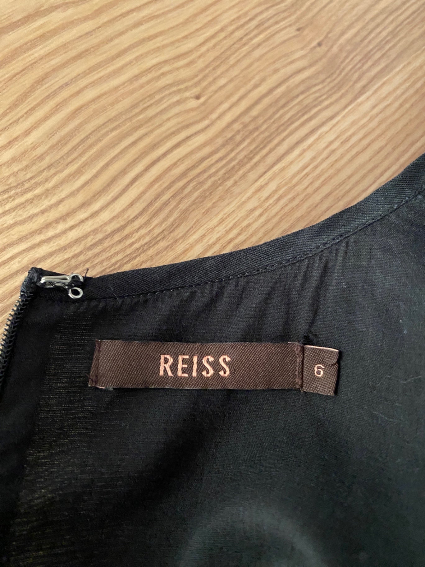 Reiss vintage black silk dress 6