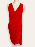 All Saints red silk dress