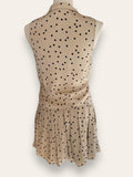 Zara Beige with black polka dot Dress Medium