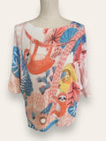 Made in Italy Multicolor sloth Top L