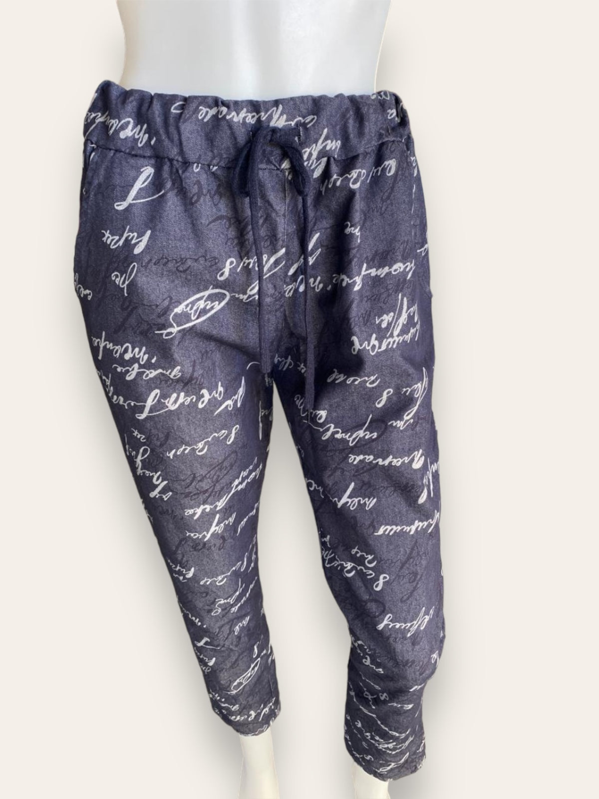 Made in Italy navy graffiti Pants Medium