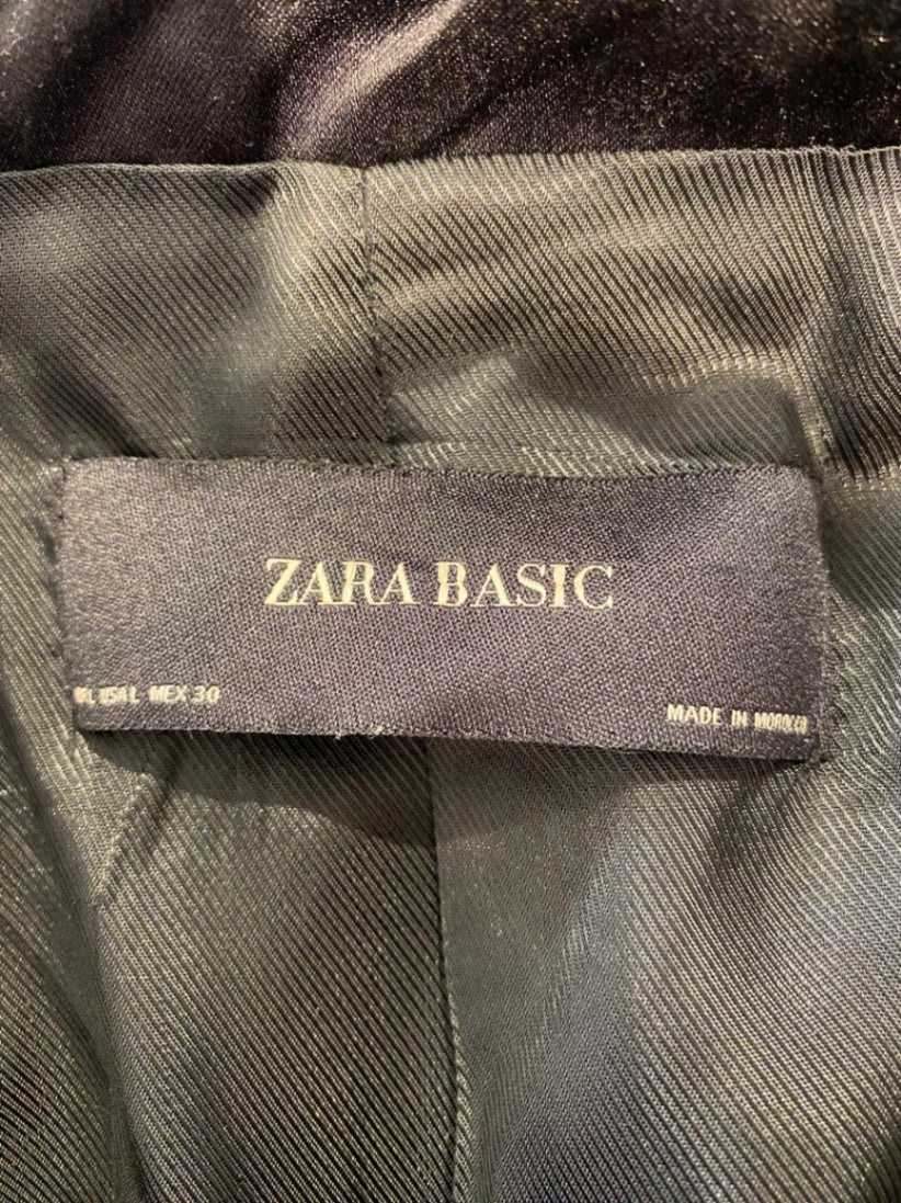 ZARA Black shiny suit Jacket Large