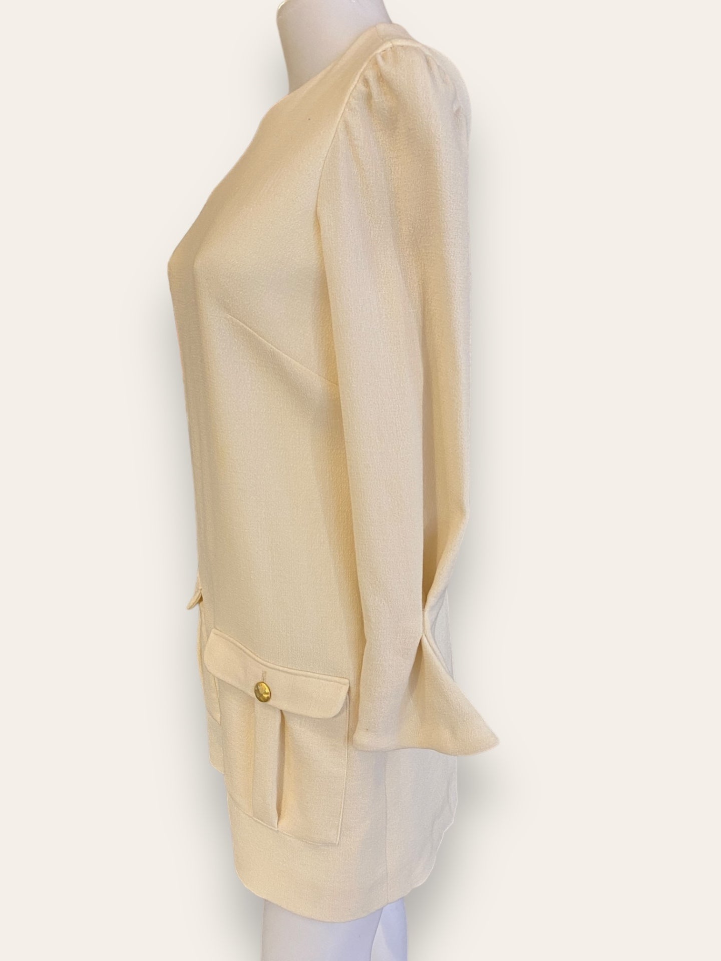 Margherita Cream dress w pockets Medium