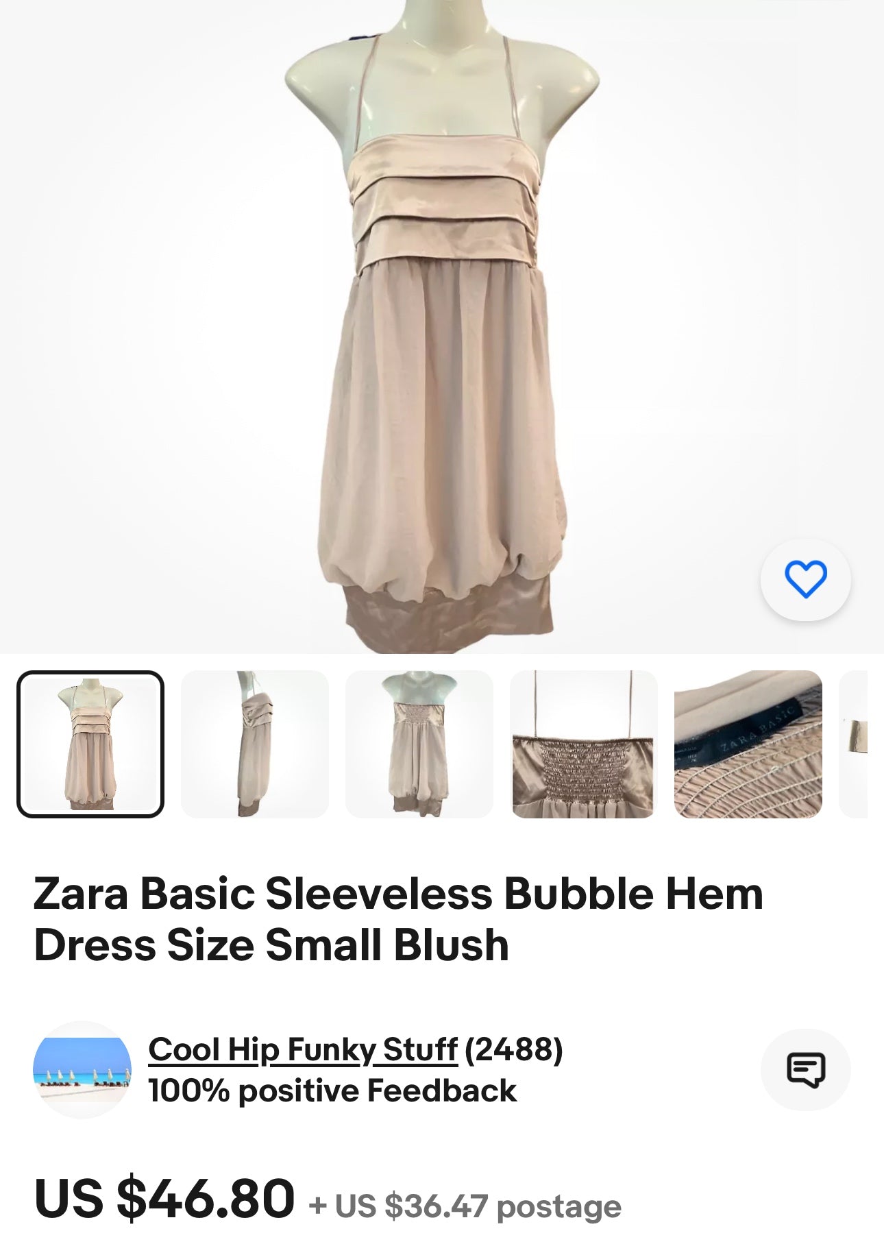 ZARA Beige strappy cocktail Women's dresses Large