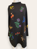 Zara Black floral dress Large