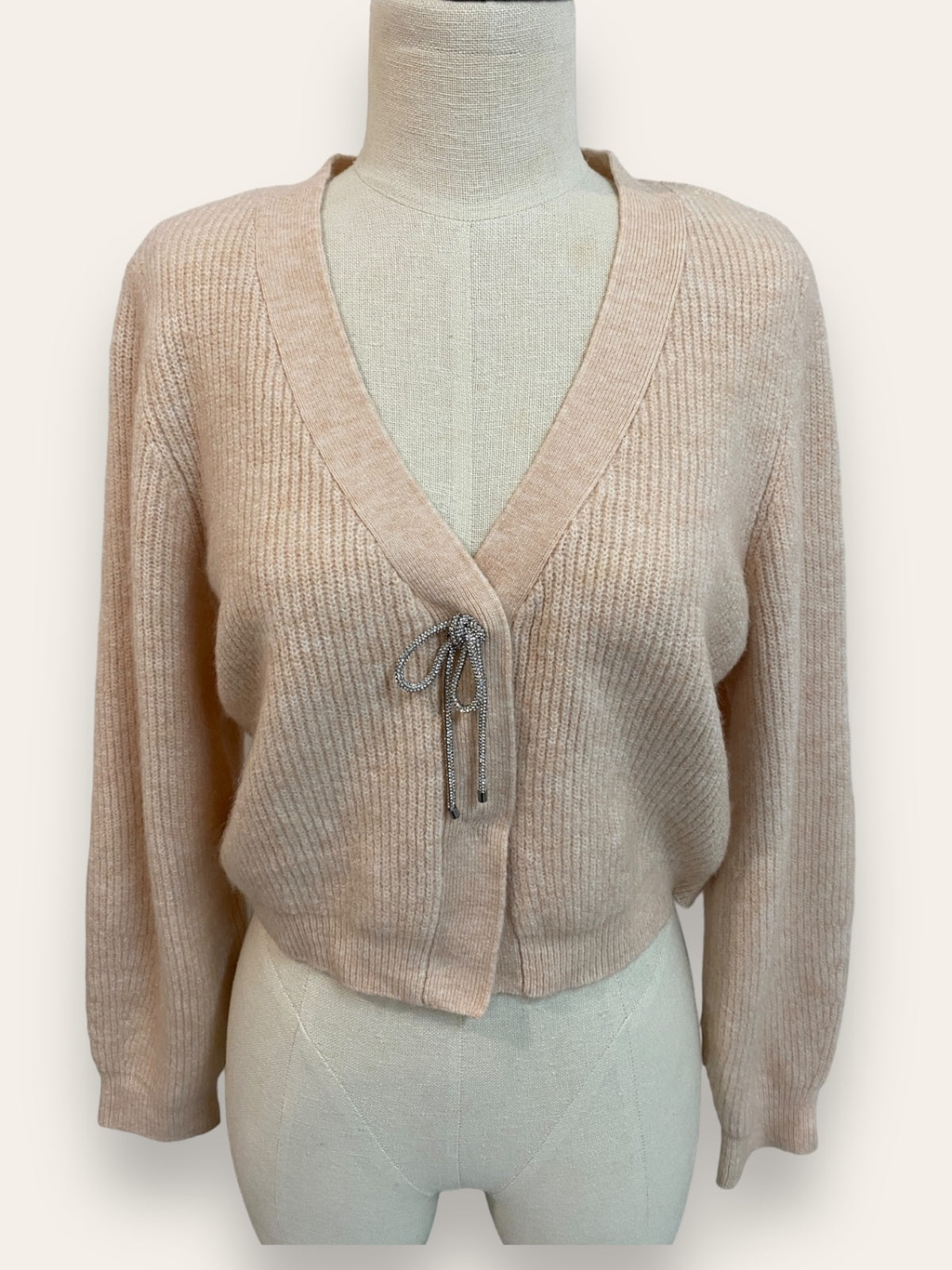 H&M Beige subtle pink Cardigan S