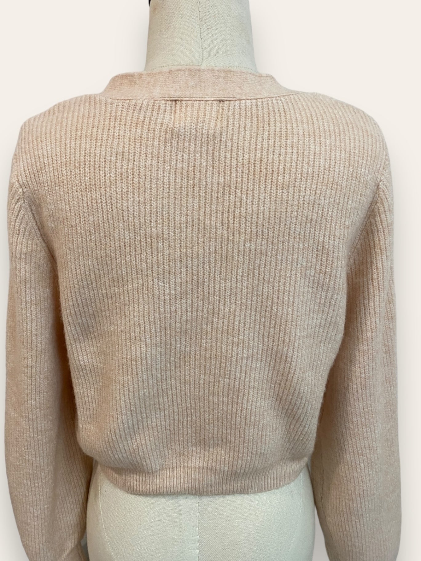 H&M Beige subtle pink Cardigan S