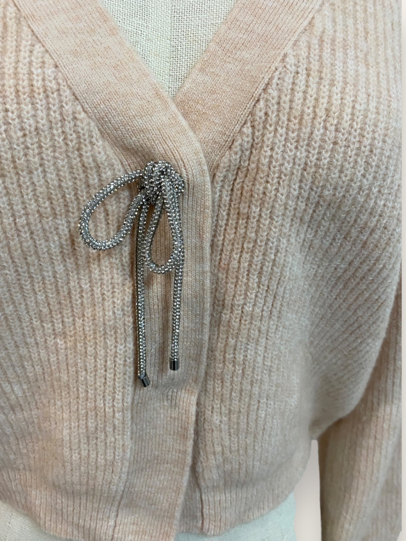 H&M Beige subtle pink Cardigan S