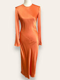 Poetry Jules Sateen orange dress 12