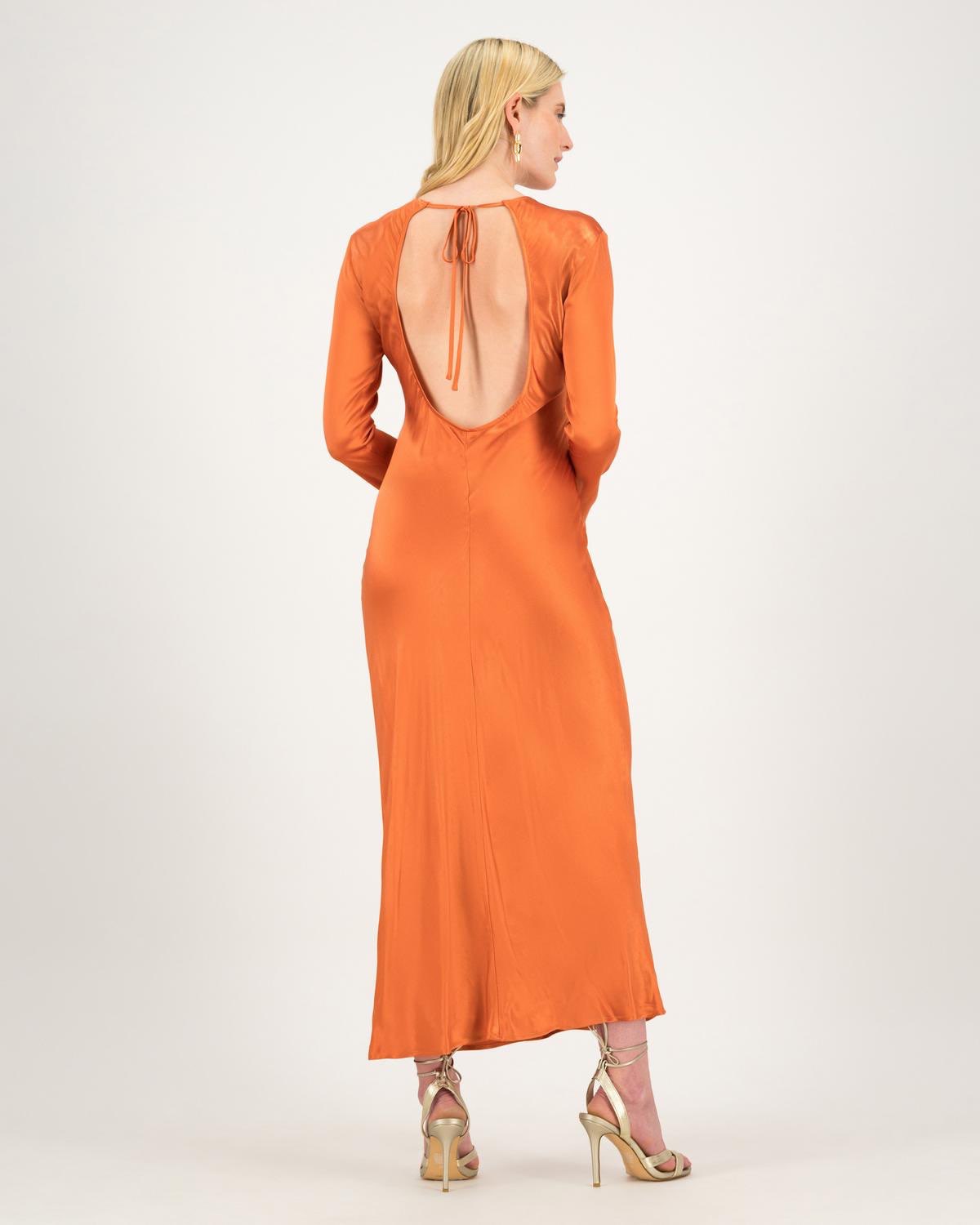 Poetry Jules Sateen orange dress 12