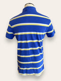 Polo Blue/White/Yellow striped Men's golf shirt L