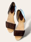 Luli Pulani Brown w animal skin Sandals 7