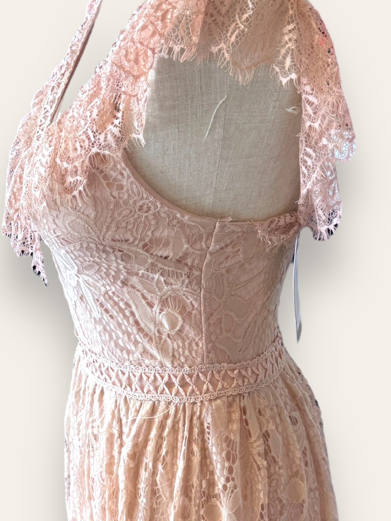 COAST Nude lace Dress L RRP R2,500 (new with tag)