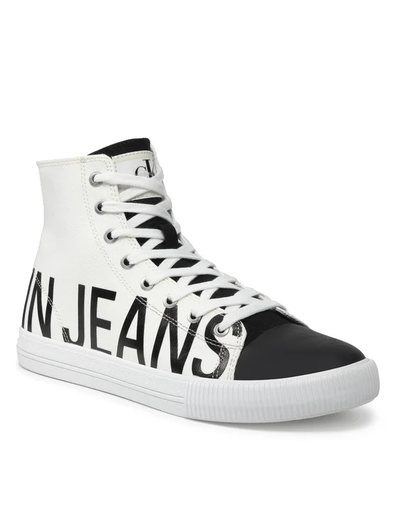 Calvin Klein Sneakers Vulcanized Mid Sneaker Logo YM0YM00276 White 6.5 RRP 2,499