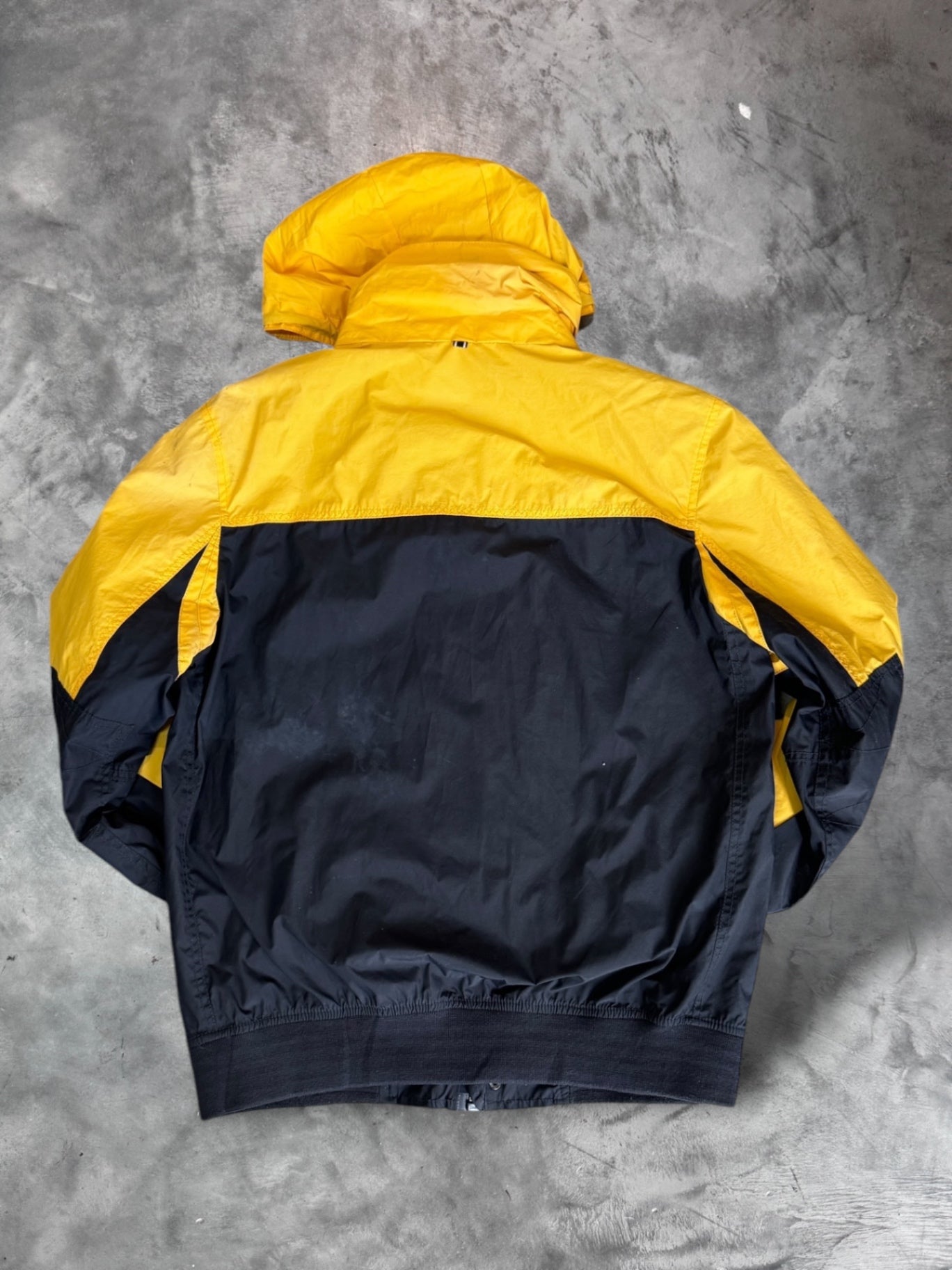 Tommy Hilfiger Yellow and navy Windbreaker Jacket Medium