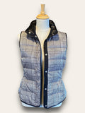 Banana Republic Black/Cream Puffer Vest XS