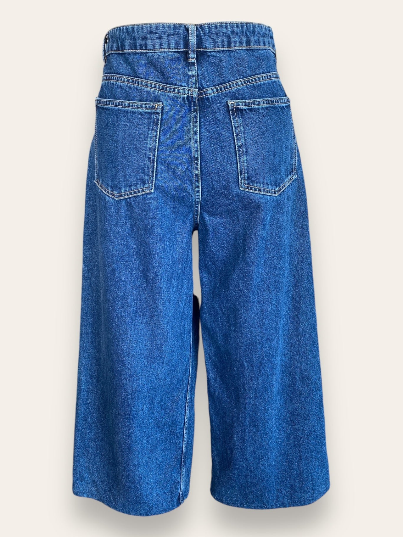 Zara Blue Wide-Leg Denim Cullotes EUR42